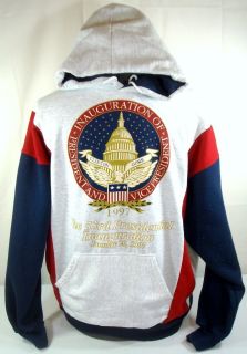 BILL CLINTON AL GORE 1997 INAUGURATION Hooded Jacket Hoodie L