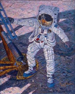 Alan Bean A GIANT LEAP, NEIL ARMSTRONG, Apollo 11, Moonwalker, giclee 