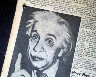 1955 Albert Einstein Death 1st Report Physics General Relativity Fame 