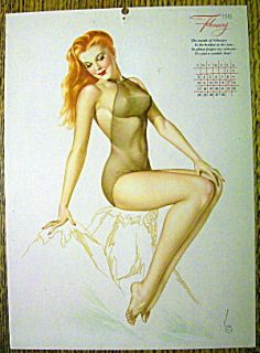   in time this vintage february 1946 alberto vargas esquire calendar