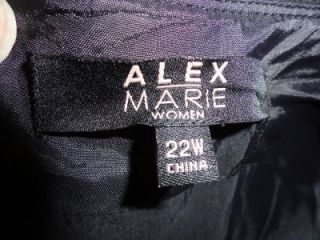 Alex Marie Womens Grey Black Sunday Business Nancy Dress Size 22W 
