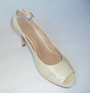 Alex Marie Womens Mink Leather Shoes Rice Gold Heel Sandal Pumps 9 5 