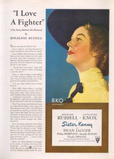 Rosalind Russell Alexander Knox Sister Kenny Ad 1946