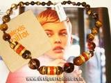New Alexis Bittar 18kt Gold Multi Bead Brown Tone Necklace