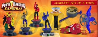 Power Rangers Samurai Toy Set All 8 McDonalds Saban 2011 Mint