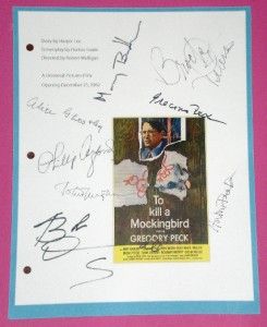 To Kill A Mockingbird Signed Script rpt Gregory Peck Robert Duvall 