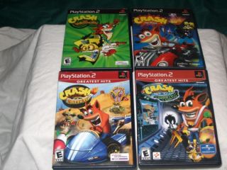 PlayStation 2 Crash Bandicoot Lot of 4 Different Games All Complete 