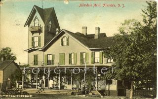 Allendale Hotel Allendale NJ 5 x 7 Matted Print of 1910 Postcard 