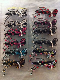 12 PC Small Hair Alligator Clips 3 Different Designs Lot Set Wholesale 
