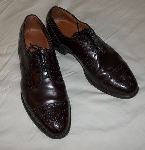 Allen Edmonds Sanford Burgundy Brown Oxford Leather Dress Shoes US 9 5 