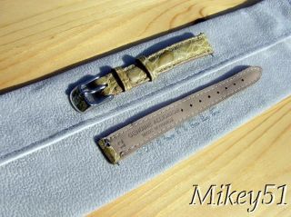 New Authentic Michele 12mm Carmel Alligator Watch Band