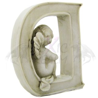   Angel Alphabet Letter Cream / White Baby Gift Cupid Letter Name TR5518