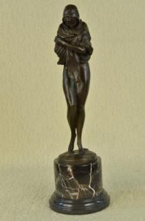 Signed Alonzo Virgin Mary Bronze Sculpture Figurine Statue Figure 