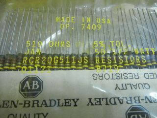 Allen Bradley Mil Spec RCR20G Carbon Comp Resistors 2900