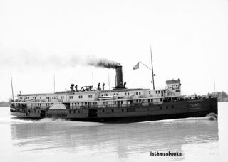 Steamer Steamboat Side Wheeler City of Alpena 1900