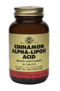 Solgar Cinnamon Alpha Lipoic Acid 60 Tablets