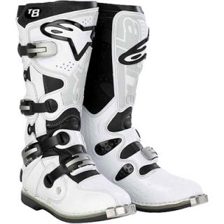 alpinestars tech 8 motorcycle boots white size 6 39