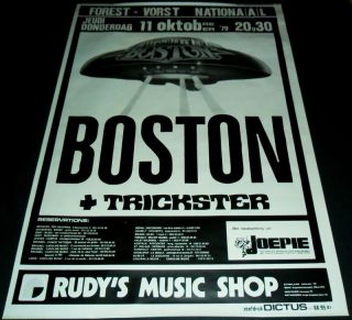 Boston ORIGINAL 1979 Brussels Belgium CONCERT POSTER Hard Rock