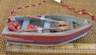 Aluminum Jon Fishing Boat Life Jackets Paddles Ornament