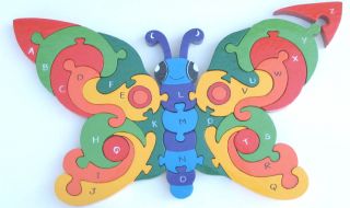 Butterfly Wooden Jigsaw Puzzle Toy Montessori Toys A Z