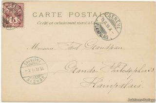 Mucha Alphonse Vintage Postcard Send to Switzerland 1899