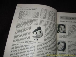 Disneyland TV Guide Walt Disney October 23 29 1954 Mickey Mouse Dopey 