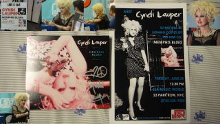 New Cyndi Lauper Signed Memphis Blues CD Pics Flier J R 878037016628 