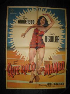 Amalia Aguilar Que Rico El Mambo Mexican Poster 1951