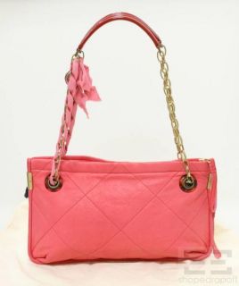 Lanvin Coral Pink Quilted Lambskin Leather Medium Amalia Bag