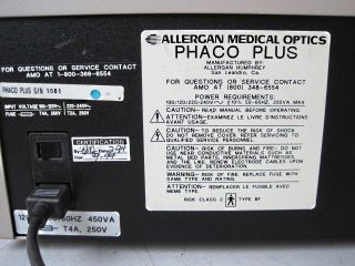 R87974 Allergan Medical Humphrey Instruments Phaco Plus