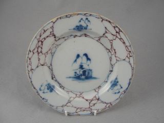 English Delft Plate Cracked Ice Pattern