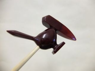 Exceptional Art Deco Cherry Red Amber Bakelite Pipe Crazy Bird Dunhill 