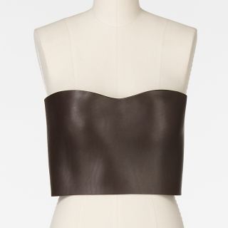 Amber Rose Fendi Brown Leather Cropped Corset Bustier FV12B