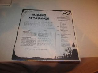 Weird Tales of The Unknown LP 50 004 Halloween Album Edgar Allen Poe 