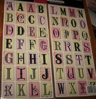   Scrapbook Chipboard Victorian Sweet Pea Letters Alphabet