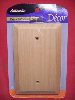 Electric Wall Switch Plate Wood Amerelle Decor Mint in Pkg