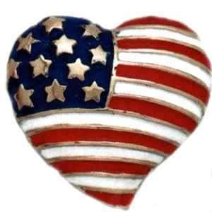 patriotic american flag heart usa lapel pins tg4865