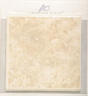 American Olean 6x6 Bullnose Corner Ceramic Tile Cream