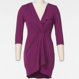 Amber Rose Issa Purple Wrap Mini Dress Size 6 FV12B
