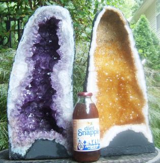 Cathedral Geodes Set Perfectly Matched Amethyst Citrine 63 lbs Violet 