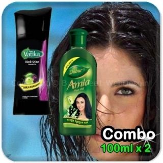 Dabur Amla Hair Oil Black Shine Shampoo Combo Herbal Care Natural 