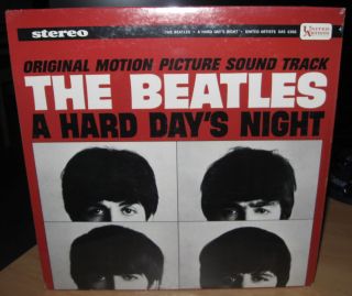   BEATLES SEALED EARLY USA STEREO LP A HARD DAYS NIGHT ALUN CREDIT ERROR