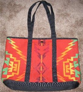 Pendleton Native American Indian Blanket Wool Tote Bag