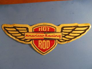 American Racing Wheels Hot Rod Metal Sign Rat Drag Race Gasser Von 