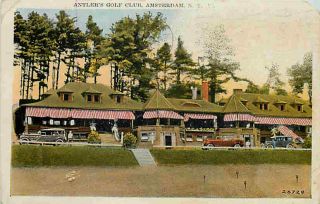 Amsterdam New York NY 1920s Antlers Golf Club Vintage Postcard
