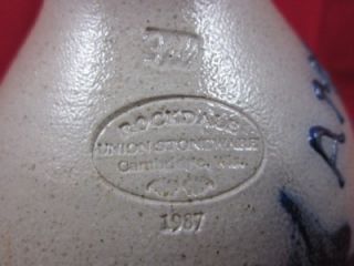Amery Wisconsin Centennial Salt Glaze Jug Rockdale Union Stoneware 