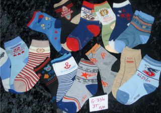 15 Pair Lot Baby Toddler Kids Boys Colorful Crew Socks 3T Free 