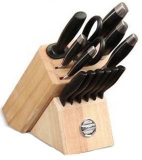 Kitchenaid 14 Piece Fine Edge Forged Cutlery Knife Block Set