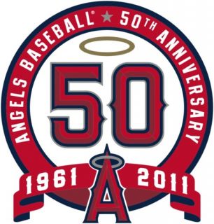 MLB Angels of Anaheim 50th Anniversary Decal Sticker