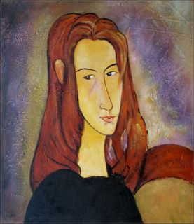   Painted Oil Painting Repro Amedeo Modigliani Portrait of Jeanne